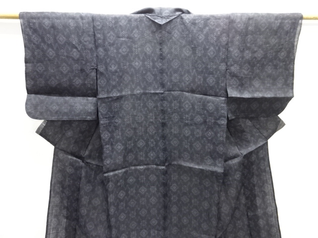 アンティーク 本場宮古上布 幾何学模様織り出し着物(材料)